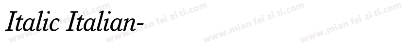 Italic Italian字体转换